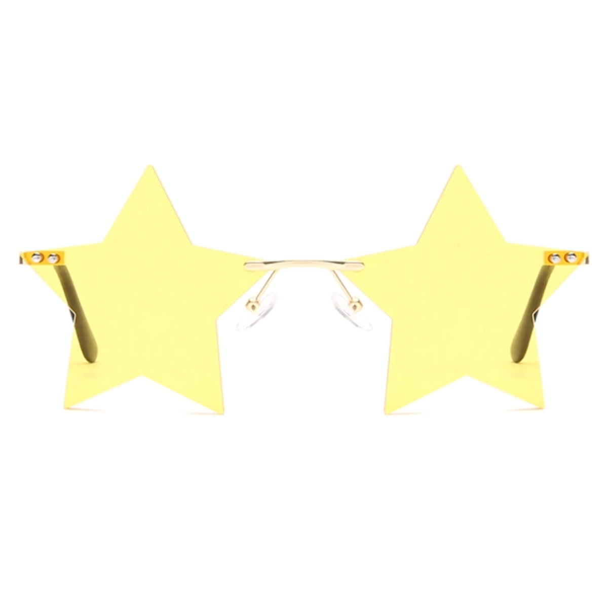 Yellow Superstar Rimless Sunglasses