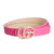 Fuchsia Vegan Leather Thin Belt