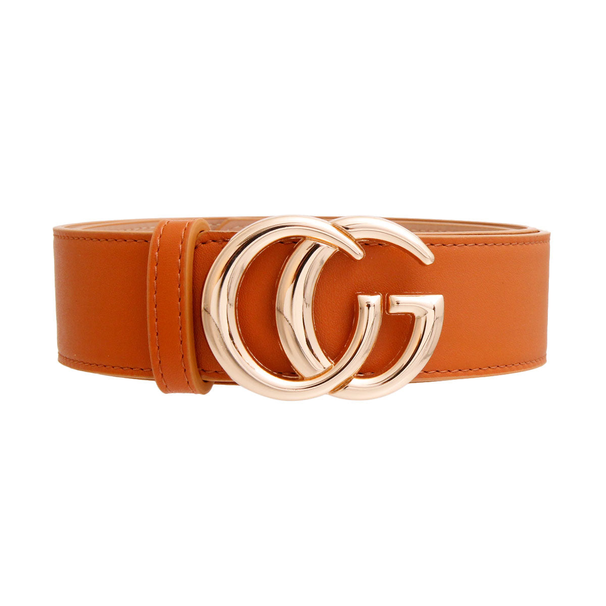 Camel and Gold G Designer Belt