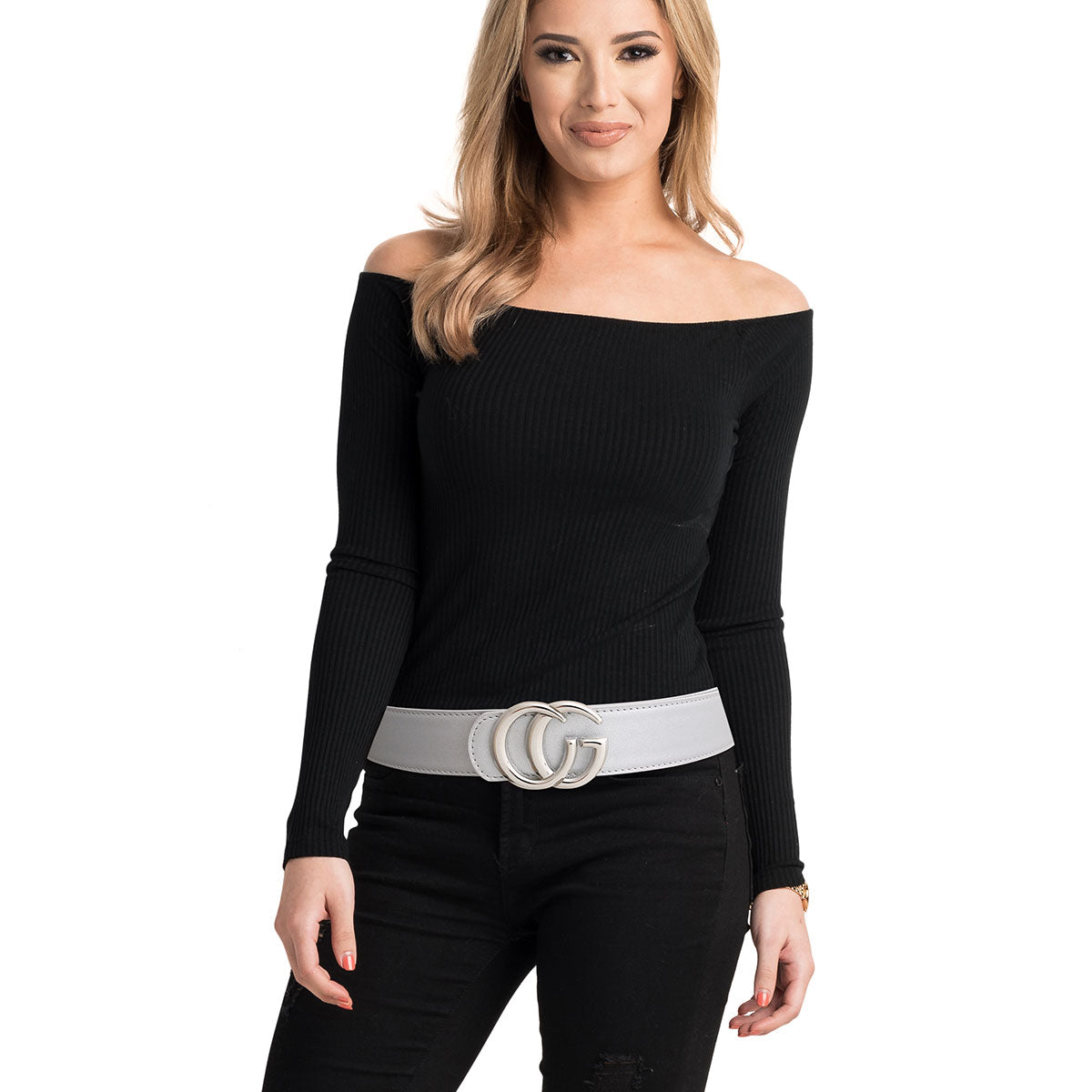 Silver and Silver G Designer Belt