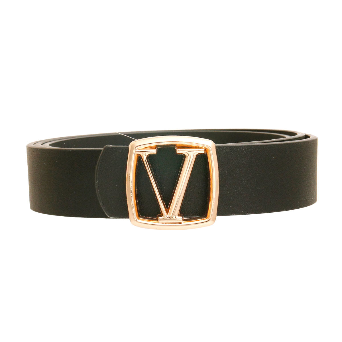 Black and Gold V Designer Belt