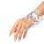 Clear Silver Branched Crystal Cuff