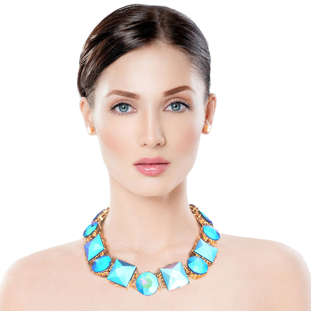 Blue Various Crystal Collar Set