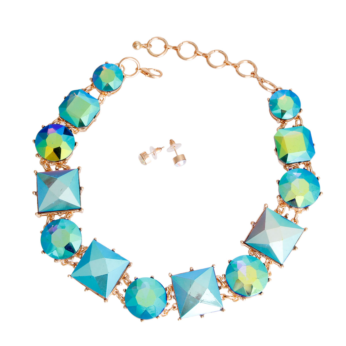 Blue Various Crystal Collar Set