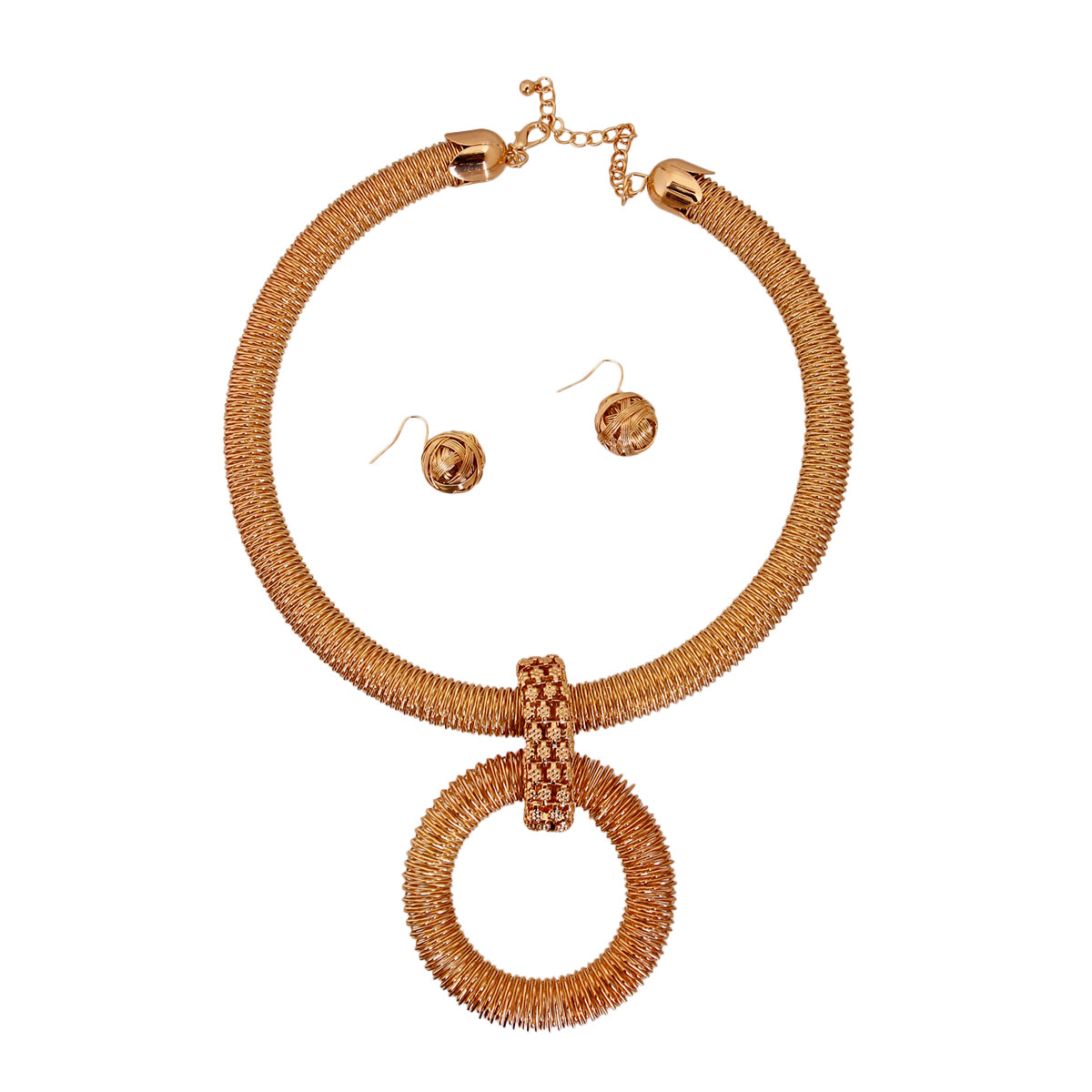 Gold Thick Mesh Chain Necklace