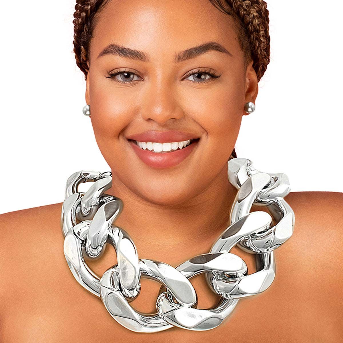 XL Chunky Silver Chain Set