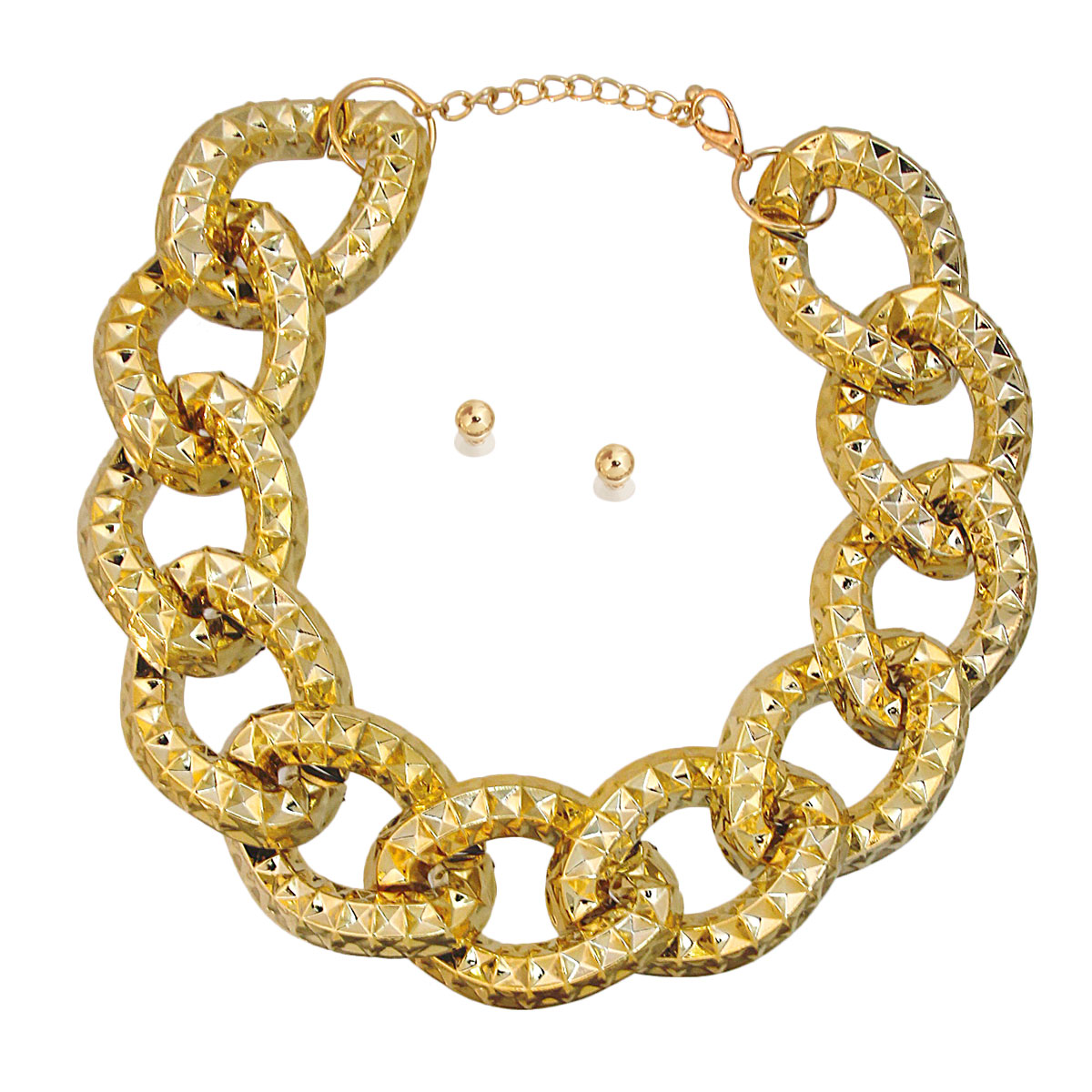 Gold Chunky Lightweight Geometric Necklace