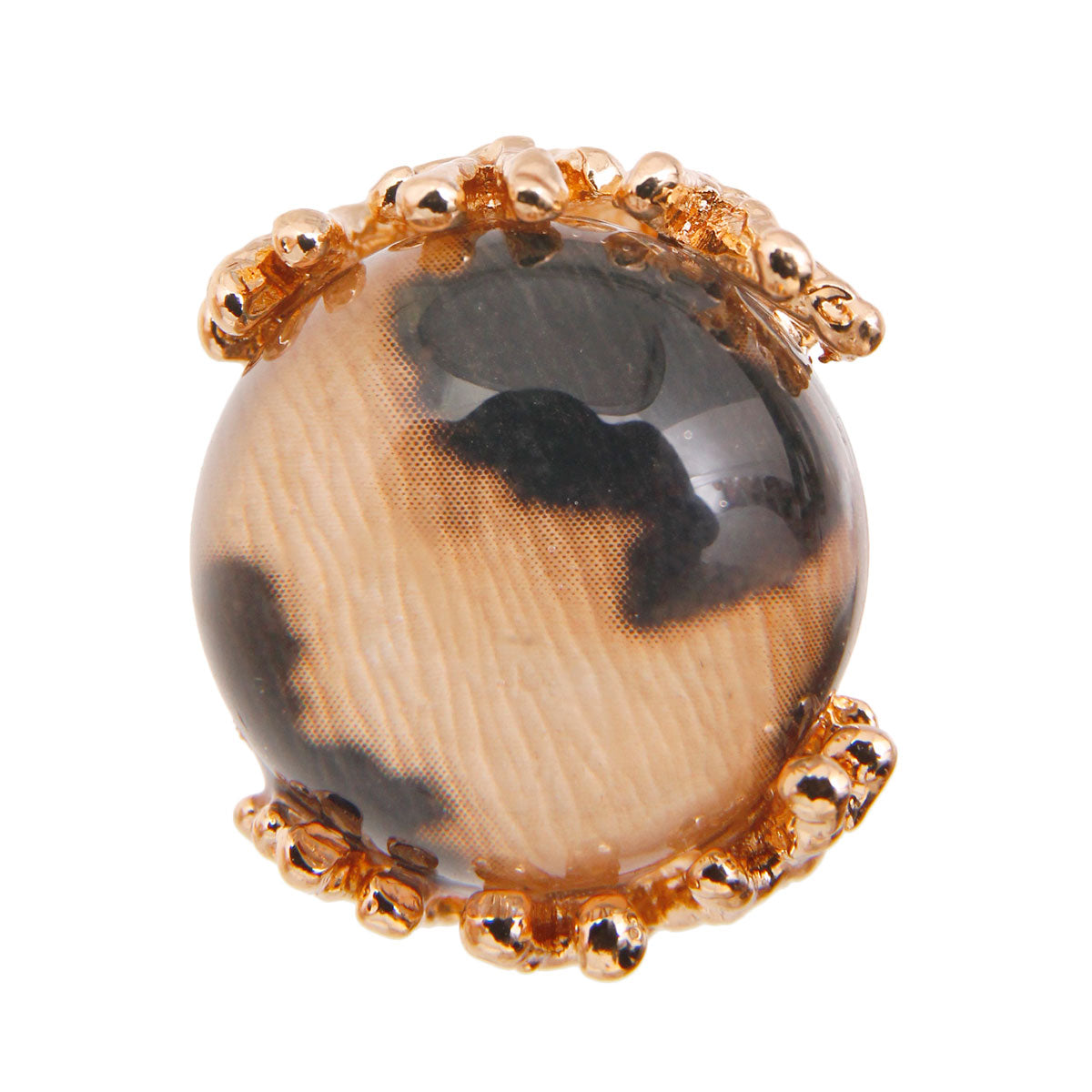 Leopard Crystal Branch Ring