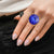 Royal Blue Crystal Gold Branch Ring