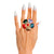 Multi Color Daisy Crystal Ring