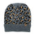 Gray Leopard Cuff Beanie