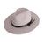 Buckle Silver Wide Brim Fedora