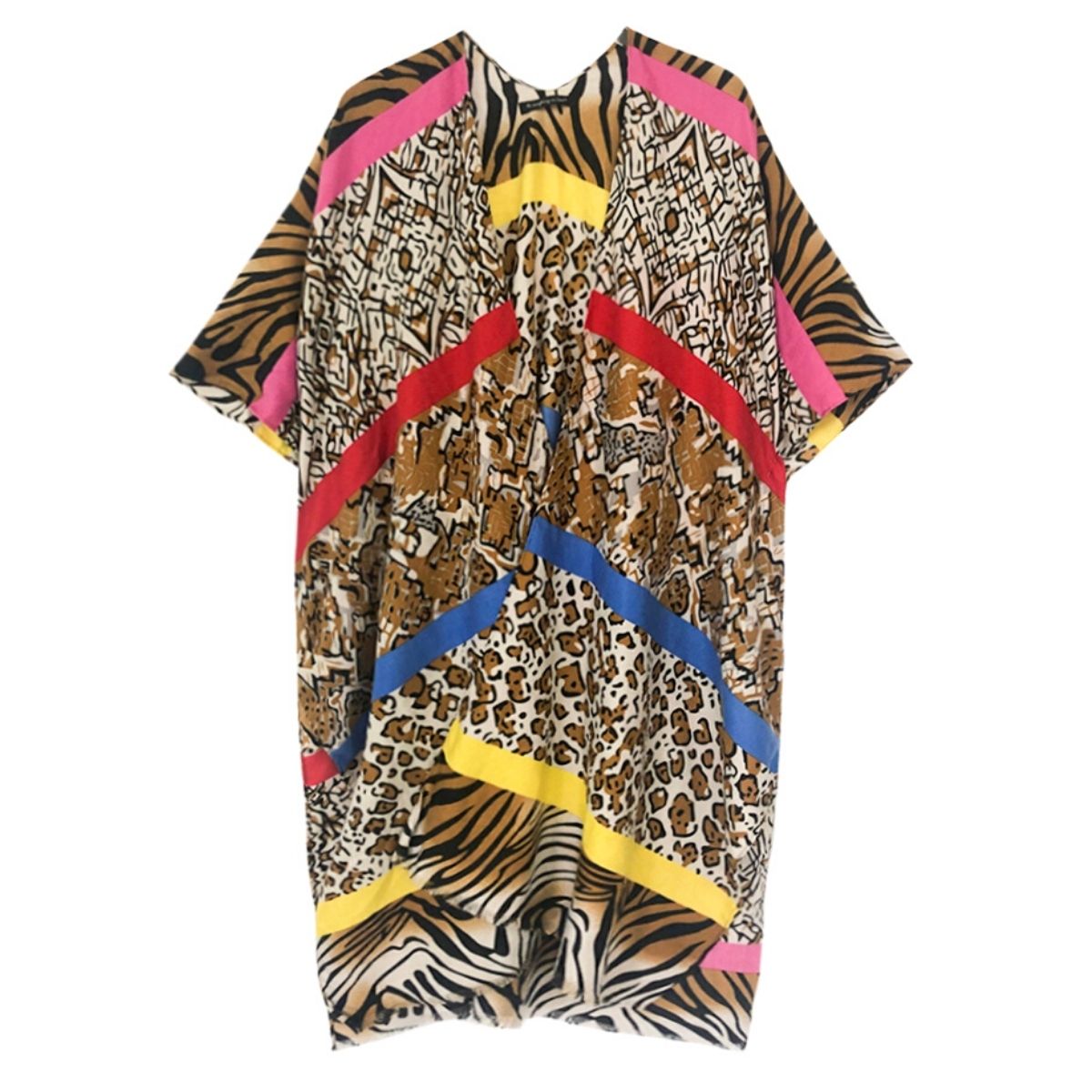 Multi Animal Print Kimono