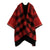 Red Plaid Reversible Ruana