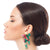 Green Scarf Wrapped Earrings