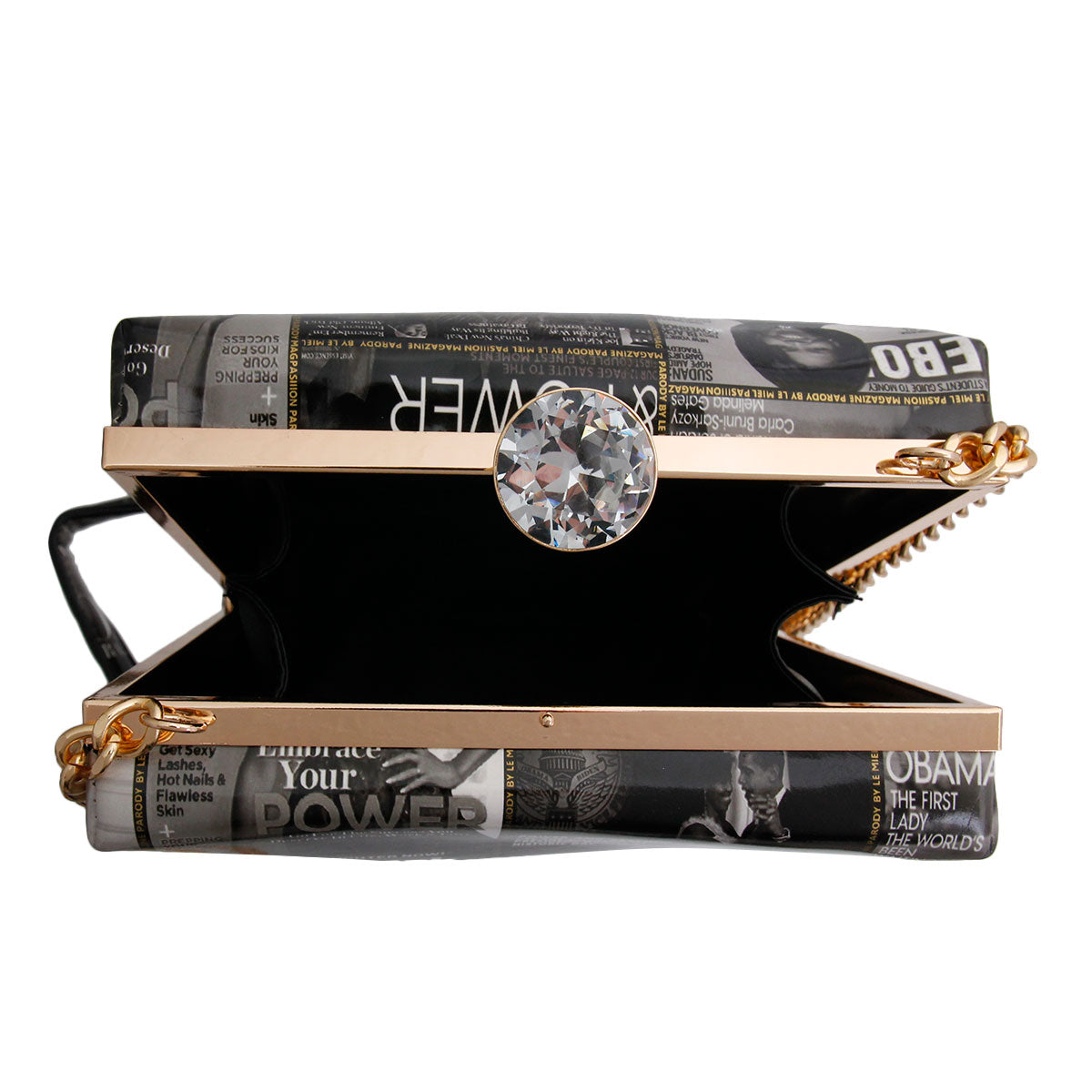 Black and White Obama Rectangle Clutch