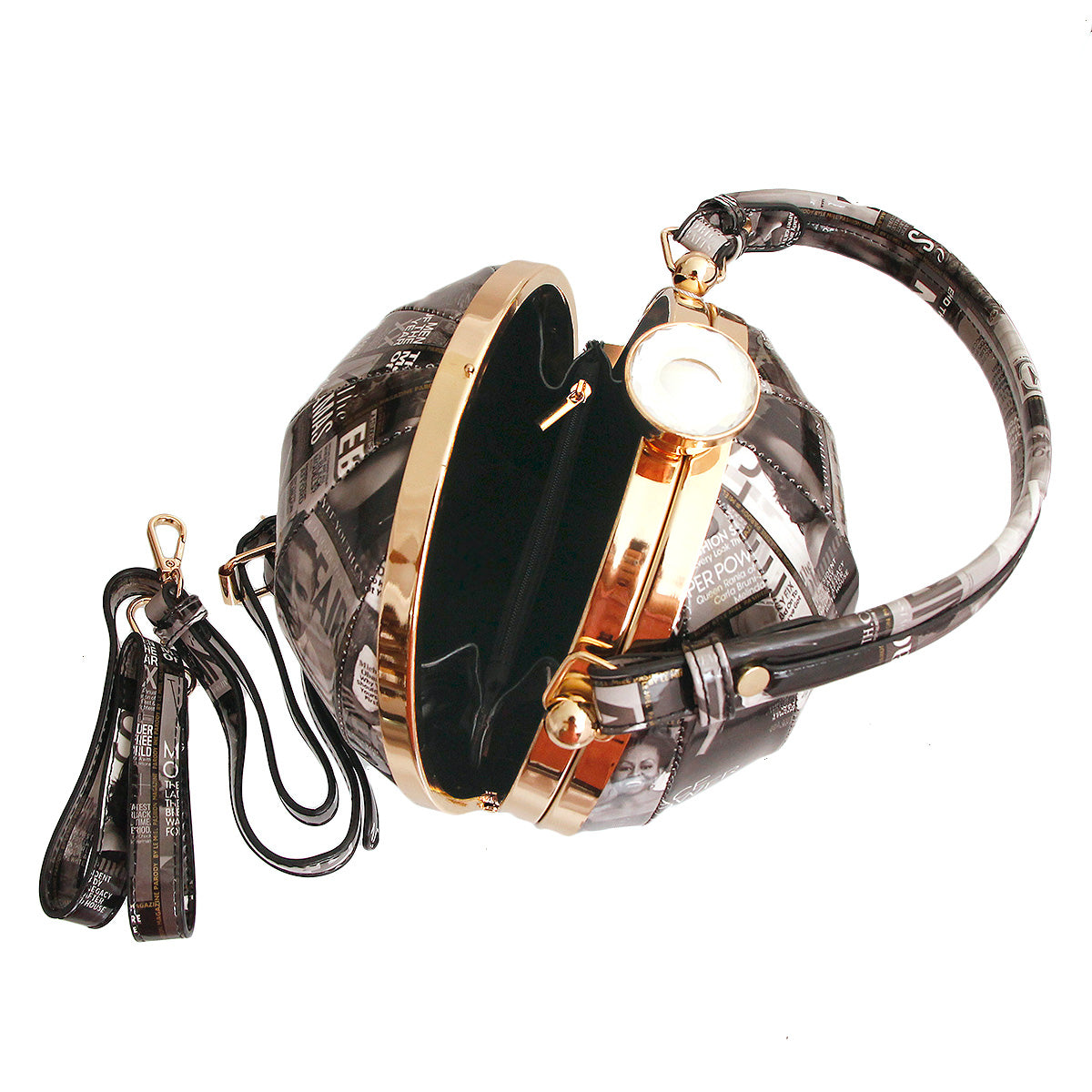 Black and White Obama Round Ball Bag