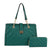 Soft Green Quilted Tote Handbag Set