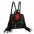 Black and Red Fringe Moto Backpack