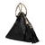 Black Ostrich Triangle Clutch