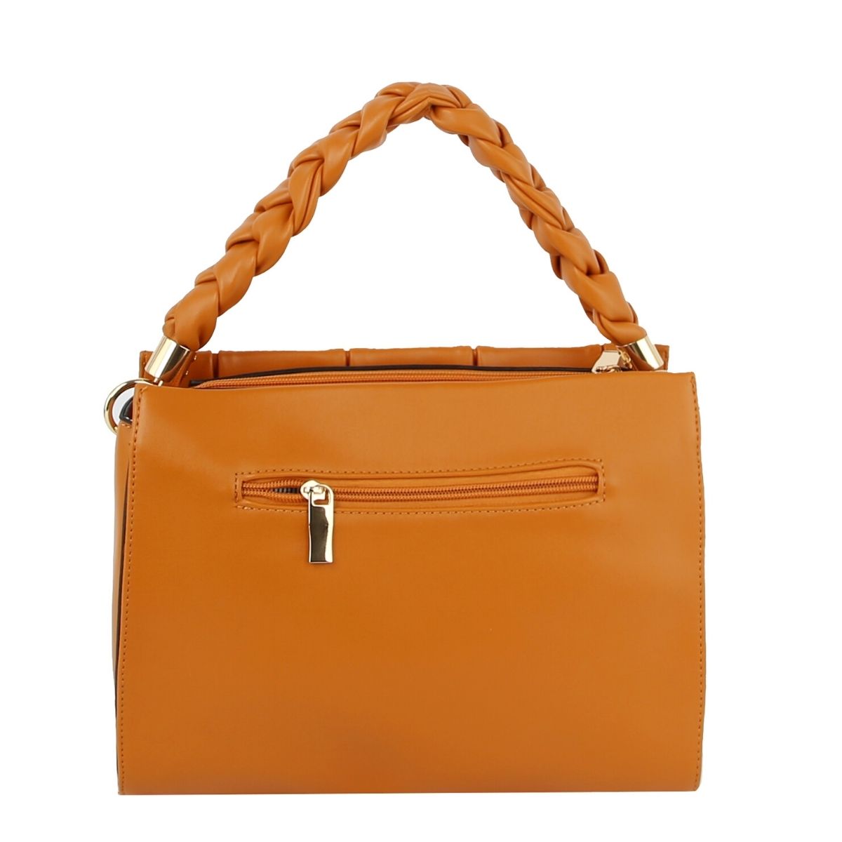 Mustard Pleated Tote Handbag