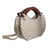 Taupe Round Wooden Handle Handbag