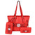 Red Baseball 3 Pcs Tote Bag Set