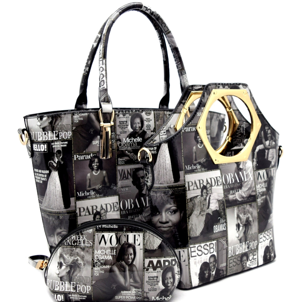 Michelle Obama Purse 3 pcs Set
