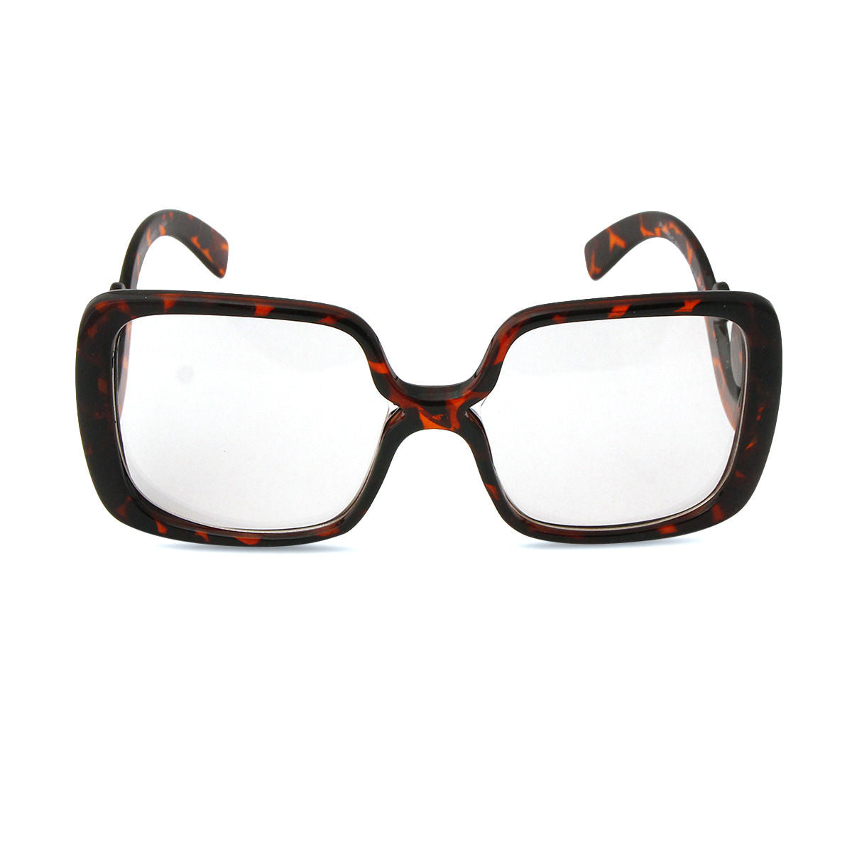Tortoiseshell Square Clear Eyewear