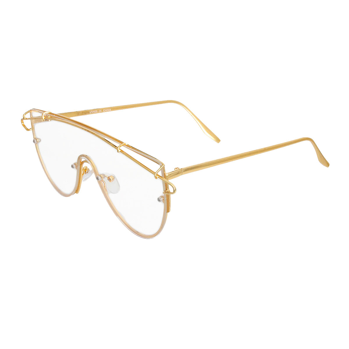 Gold Clear Top Wire Glasses