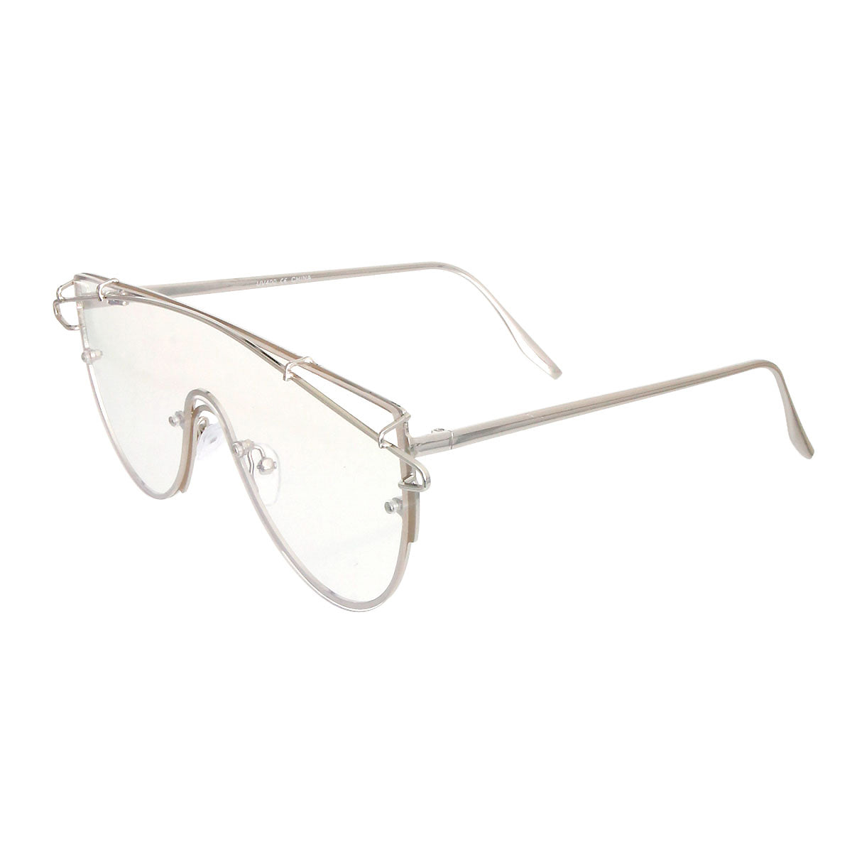 Silver Clear Top Wire Glasses