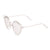 Silver Wire Cat Eye Clear Glasses