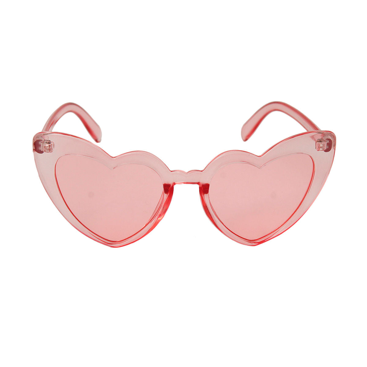 Clear Pink Heart Sunglasses