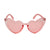 Clear Pink Heart Sunglasses