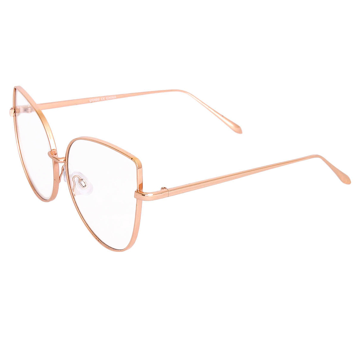 Gold Clear Cat Eye Glasses