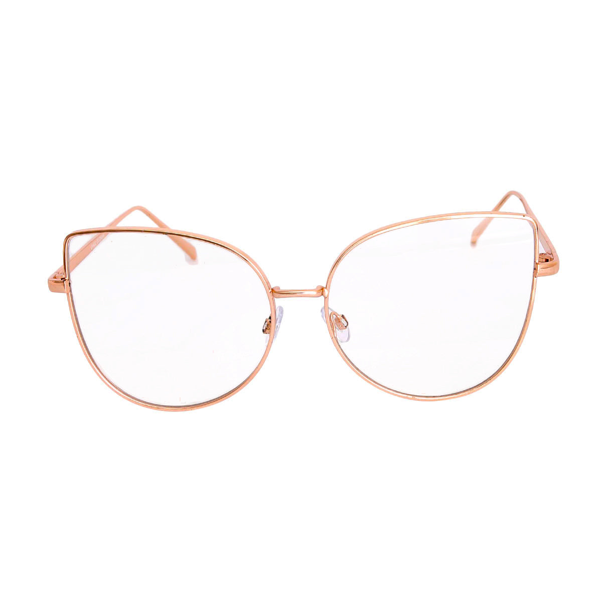 Gold Clear Cat Eye Glasses