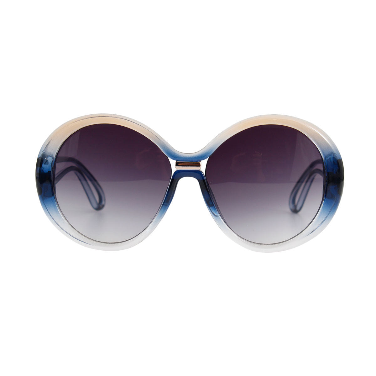 Blue Gradient Round Sunglasses