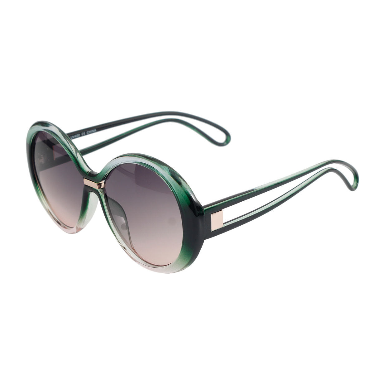 Green Gradient Round Sunglasses