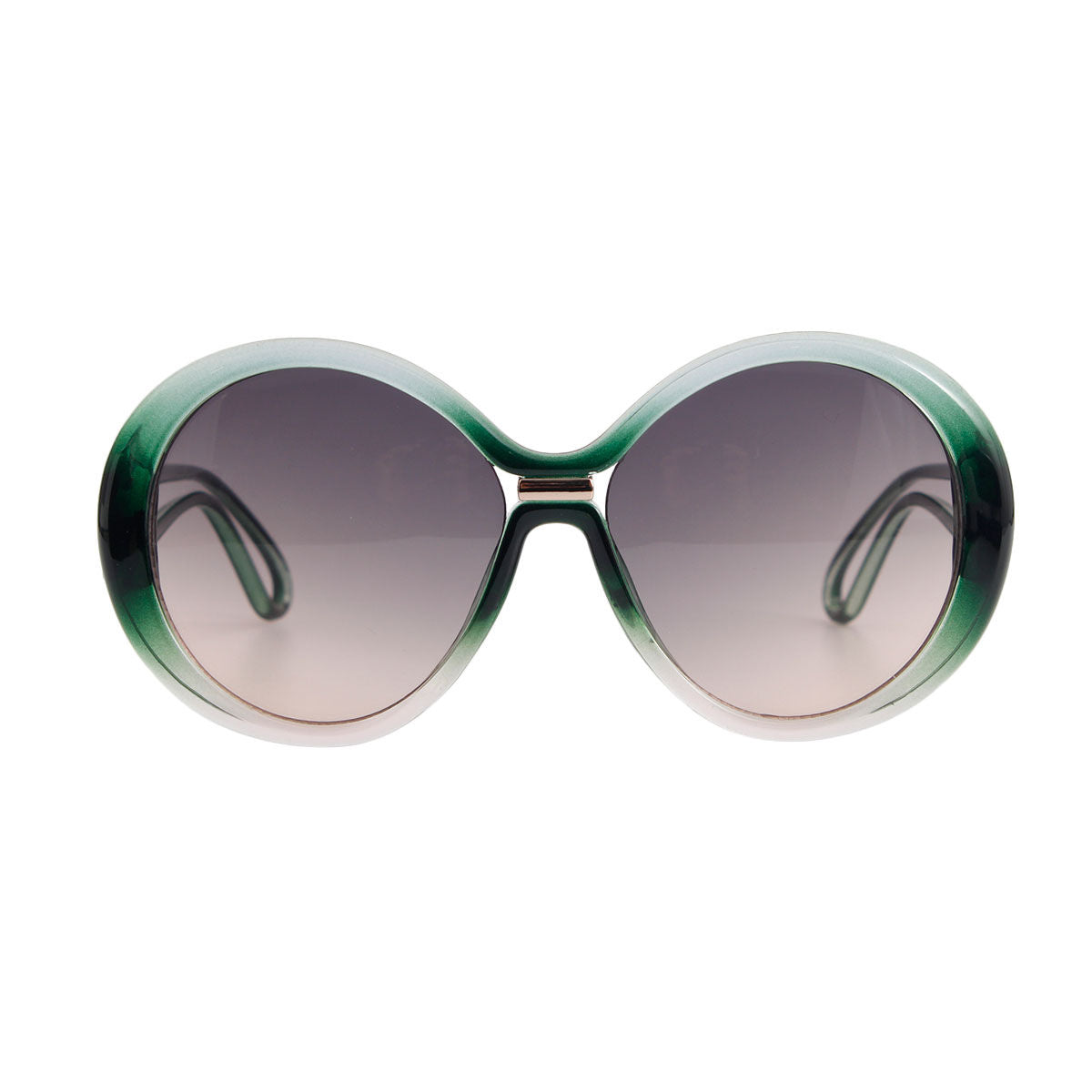 Green Gradient Round Sunglasses