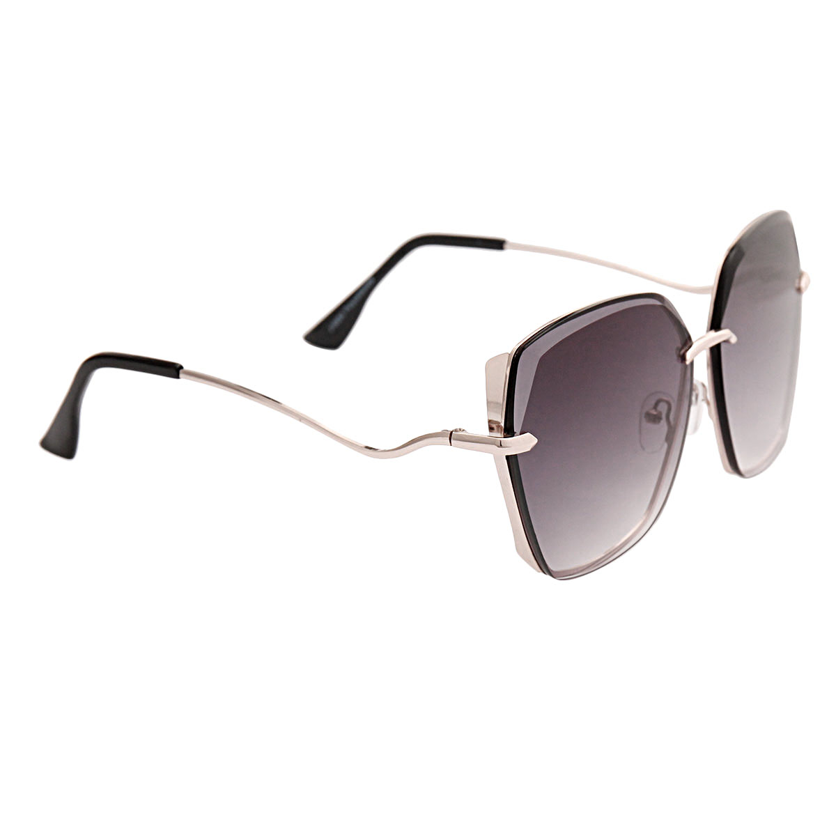 Black Beveled Edge Sunglasses