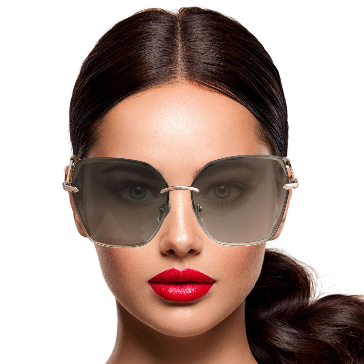 Black Beveled Edge Sunglasses