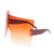 Orange Flat Top Shield Sunglasses