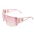 Pink Frame Visor Eyewear