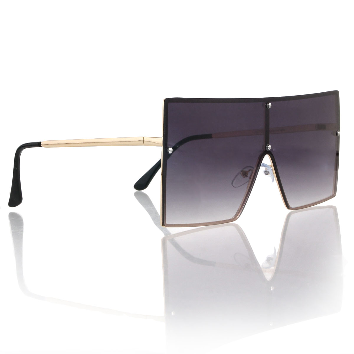 Black Square One Lens Sunglasses