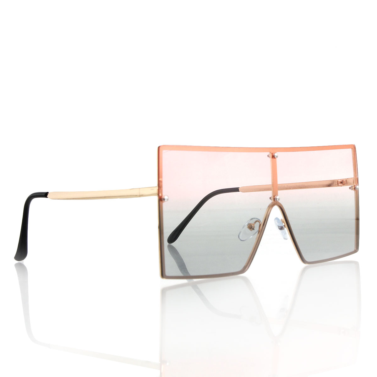 Pink Square One Lens Sunglasses