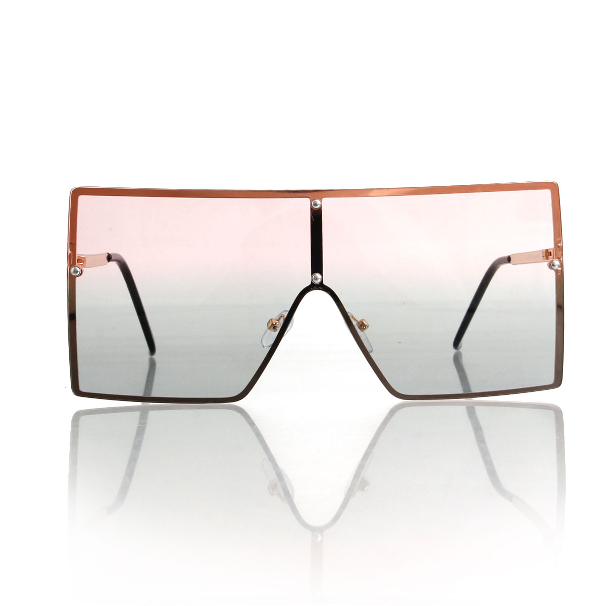 Pink Square One Lens Sunglasses