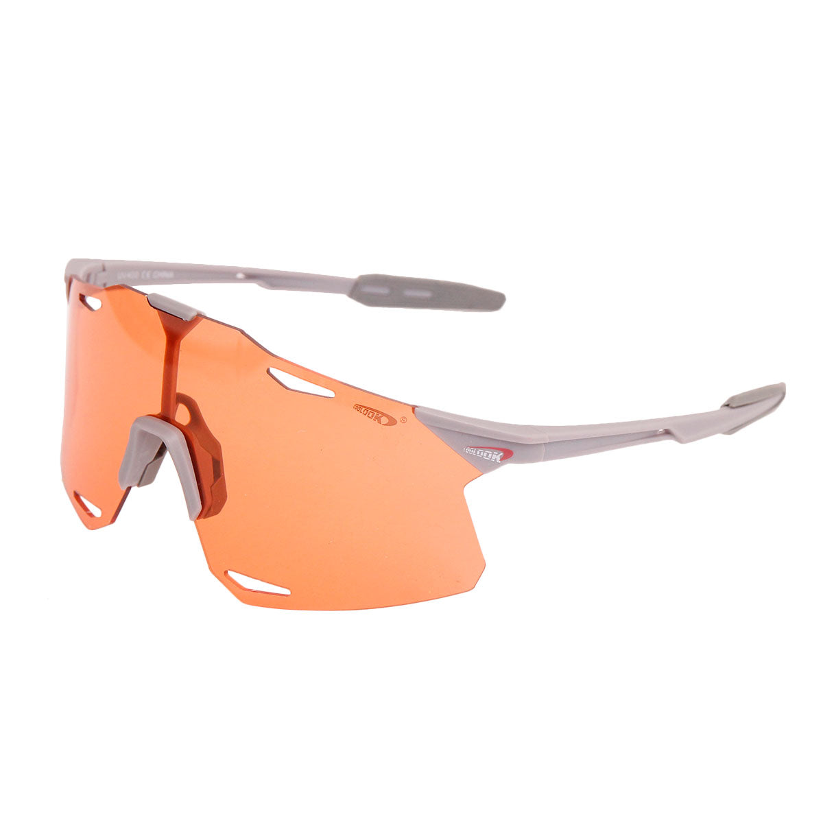 Orange Lens Gray Frame Sport Glasses