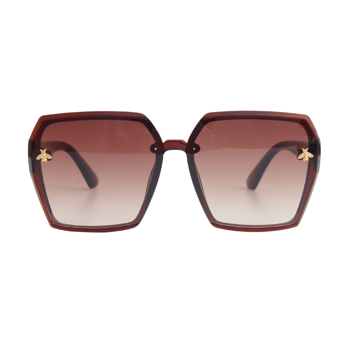 Brown Retro Bee Sunglasses