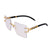 Black Arm Square Clear Glasses