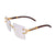 Dark Brown Arm Square Clear Glasses